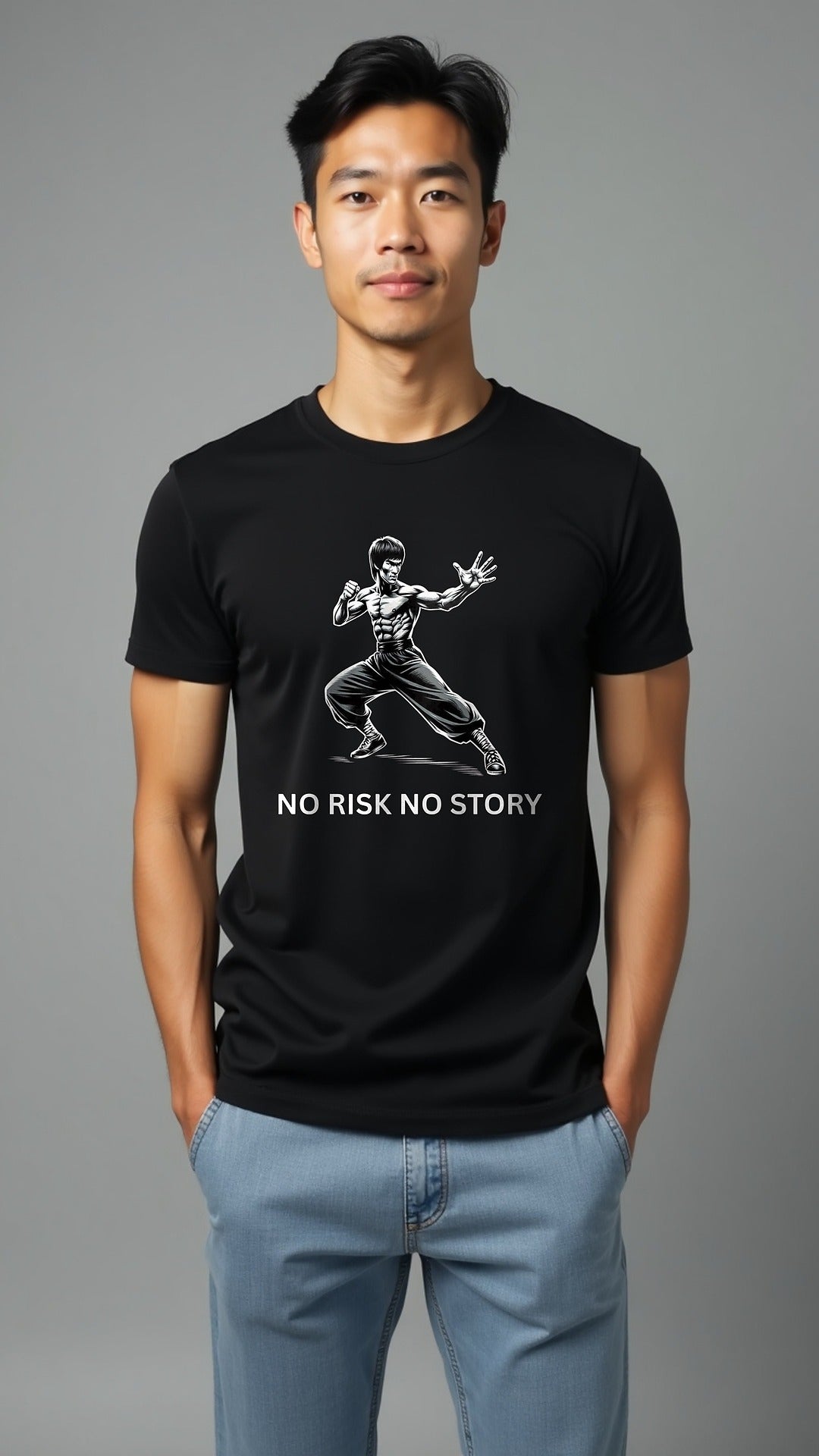 No Risk No Story โ Martial Arts Motivational T-Shirt