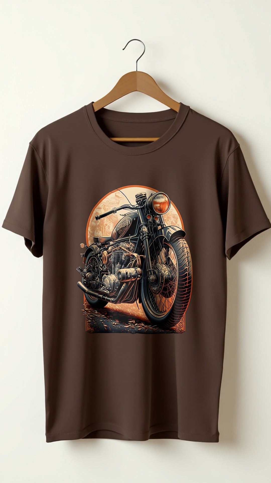Vintage Motorcycle Printed T-Shirt โ Rider's Spirit Edition