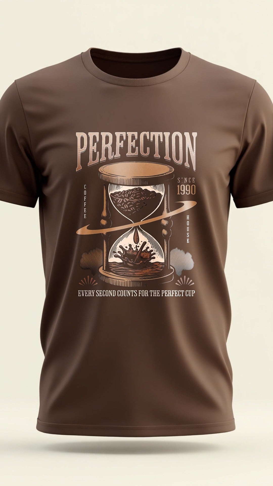 Perfection Brew | Vintage Coffee Graphic Tee – Rich Mocha Brown