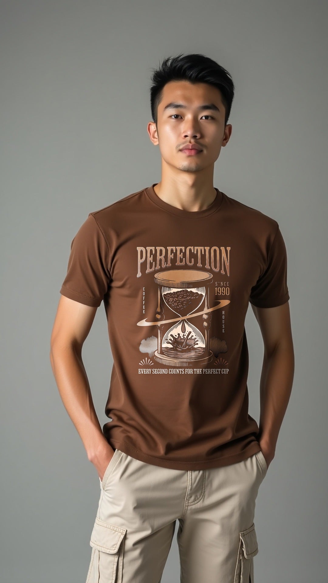 Perfection Brew | Vintage Coffee Graphic Tee – Rich Mocha Brown
