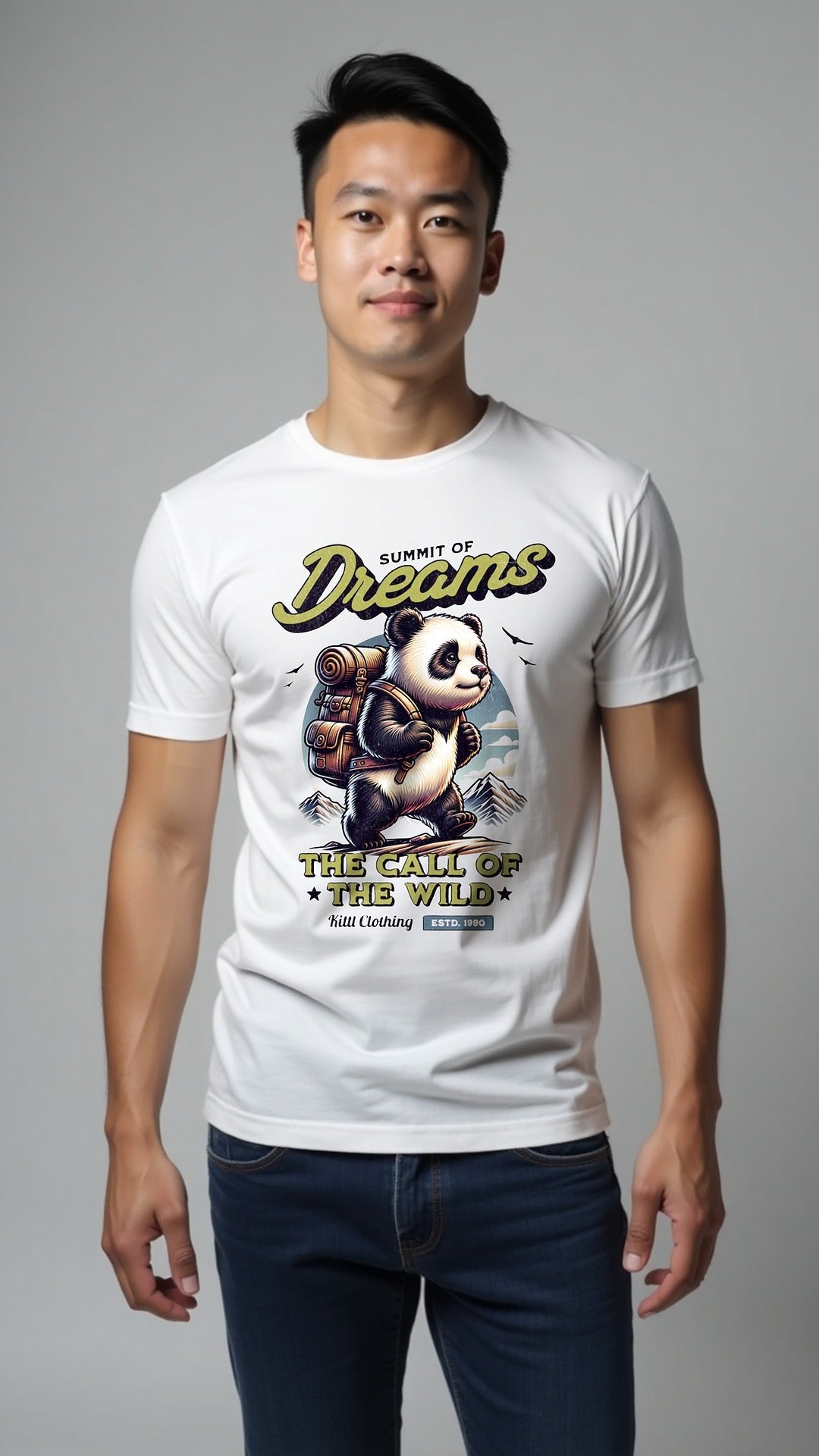 Summit of Dreams – The Call of the Wild Panda Adventure T-Shirt