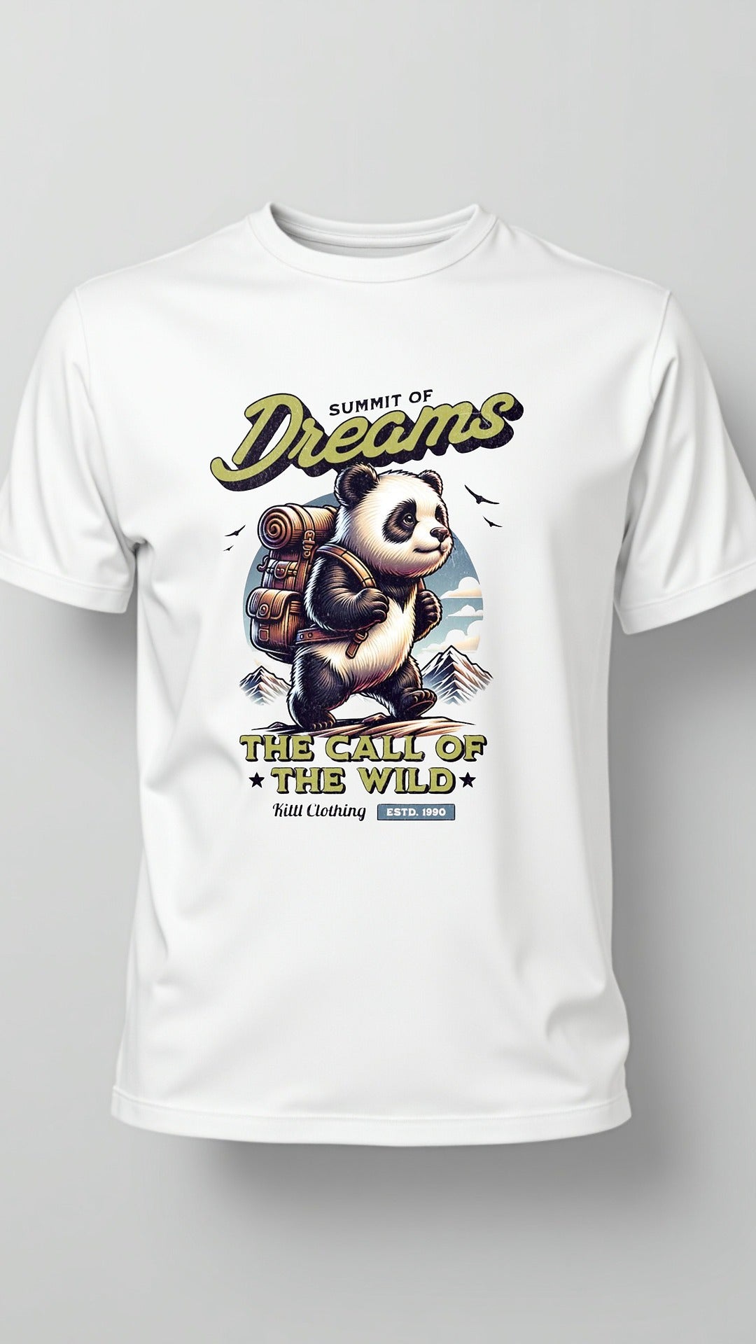 Summit of Dreams – The Call of the Wild Panda Adventure T-Shirt