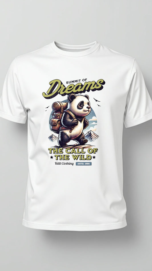 Summit of Dreams – The Call of the Wild Panda Adventure T-Shirt