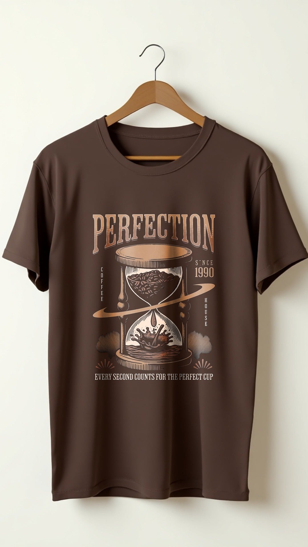 Perfection Brew | Vintage Coffee Graphic Tee – Rich Mocha Brown